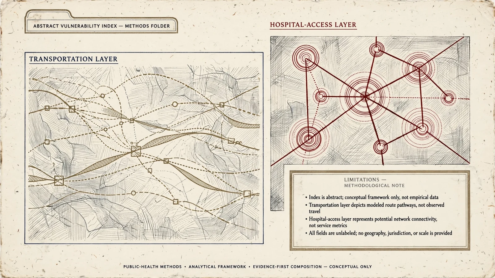 Transportation and hospital access layers with an abstract vulnerability index and limitations note