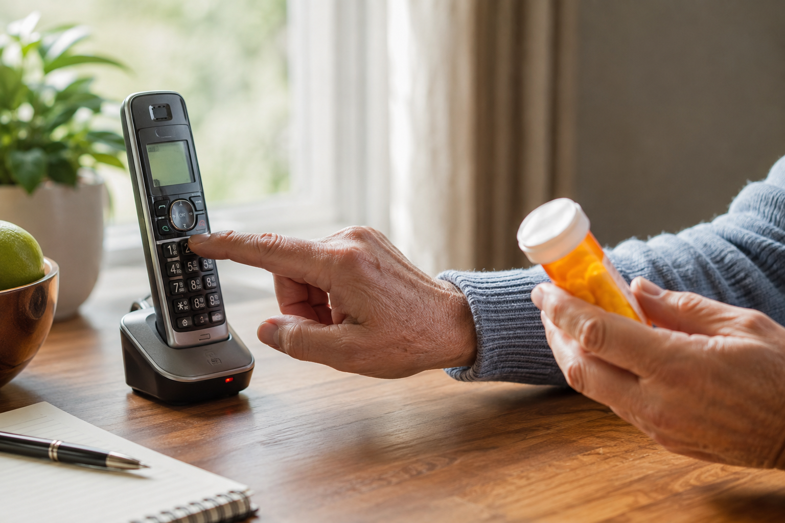 Patient requesting a prescription refill by telephone